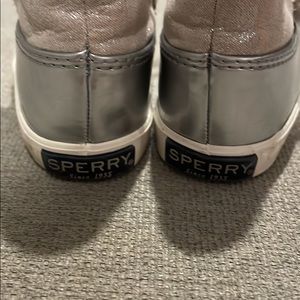Infant Sperry boots. Pink/silver size infant 3